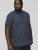 D555 BRODY S/S Micro AO Print Shirt Navy - Hemden - Overhemden Grote Maten Heren