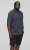D555 BRODY S/S Micro AO Print Shirt Navy - Hemden - Overhemden Grote Maten Heren