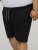 D555 STEFAN1 Elasticated Waist Loop Back Shorts Black - Joggingbroeken & shorts - Joggingbroeken & Shorts Heren Grote Maten