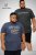 D555 ALFRED 2-Pack Brand Carrier Printed Crew Neck T-Shirts - T-shirts - Grote Maten T-shirts Heren