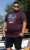 D555 NOVA Cali Surf Printed Crew Neck T-Shirt Plum - T-shirts - Grote Maten T-shirts Heren