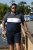 D555 EMERSON Cut And Sew Polo With Jacquard Collar Navy - Polo shirts - Grote Maten Poloshirts Heren