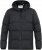 D555 DOMENIC Quilted Puffer Jacket With Half Micro Fleece Lining And Hood Black - Jassen - Grote Maten Herenjassen