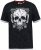 D555 DARREN Skull Printed T-Shirt With Double Layer On Hem & Cuff Black Reno - T-shirts - Grote Maten T-shirts Heren