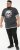 D555 DARREN Skull Printed T-Shirt With Double Layer On Hem & Cuff Black Reno - T-shirts - Grote Maten T-shirts Heren