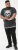 D555 DARREN Skull Printed T-Shirt With Double Layer On Hem & Cuff Black Reno - T-shirts - Grote Maten T-shirts Heren