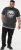 D555 DARREN Skull Printed T-Shirt With Double Layer On Hem & Cuff Black Reno - T-shirts - Grote Maten T-shirts Heren