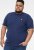 D555 ORSTON Reno Fabric Crew Neck T-Shirt With Chest Embroidery Blue Reno - T-shirts - Grote Maten T-shirts Heren