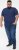 D555 ORSTON Reno Fabric Crew Neck T-Shirt With Chest Embroidery Blue Reno - T-shirts - Grote Maten T-shirts Heren
