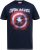D555 ROGERS Official Captain America Printed T-Shirt Dark Navy - T-shirts - Grote Maten T-shirts Heren