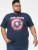 D555 ROGERS Official Captain America Printed T-Shirt Dark Navy - T-shirts - Grote Maten T-shirts Heren
