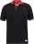 D555 CHESTER Pique Polo With Red Collar With Tipping Detail And Chest Embroidery Black - Polo shirts - Grote Maten Poloshirts Heren