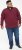 D555 HIRALDO Quarter Neck Pique Fleece Sweatshirt With Chest Embroidery Red - Sweaters & hoodies - Sweaters & Hoodies Grote Maten Heren