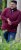 D555 HIRALDO Quarter Neck Pique Fleece Sweatshirt With Chest Embroidery Red - Sweaters & hoodies - Sweaters & Hoodies Grote Maten Heren