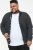 D555 ABERDARE Knitted Zip Through Sweater With Bonded Check Lining Charcoal Marl - Sweaters & hoodies - Sweaters & Hoodies Grote Maten Heren
