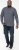 D555 MORGAN Micro AOP Long Sleeve Shirt With Concealed Button Down Collar Navy - Hemden - Overhemden Grote Maten Heren