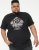 D555 MALCOM Snake And Roses Printed Crew Neck T-Shirt Black - T-shirts - Grote Maten T-shirts Heren