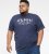 D555 Cropwell T-shirt met visprint donkerblauw - T-shirts - Grote Maten T-shirts Heren