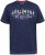 D555 Cropwell T-shirt met visprint donkerblauw - T-shirts - Grote Maten T-shirts Heren