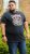 D555 JAGGER Legends Motor Bike Printed Crew Neck T-Shirt Navy - T-shirts - Grote Maten T-shirts Heren