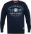 D555 KEYWORTH Authentic Printed Crew Neck Sweatshirt Navy - Sweaters & Hoodies - Sweaters & Hoodies Grote Maten Heren
