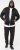D555 DEAN Couture Zip Through Hoody With Woven Contrast Fabric Trim Black - Sweaters & hoodies - Sweaters & Hoodies Grote Maten Heren