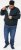 D555 ABERDARE Knitted Zip Through Sweater With Bonded Check Lining Navy Marl - Sweaters & hoodies - Sweaters & Hoodies Grote Maten Heren