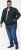 D555 ABERDARE Knitted Zip Through Sweater With Bonded Check Lining Navy Marl - Sweaters & hoodies - Sweaters & Hoodies Grote Maten Heren