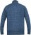 D555 ECCLES Cable Knitted Zip Through Sweater With Bonded Check Lining Denim Marl - Sweaters & hoodies - Sweaters & Hoodies Grote Maten Heren