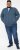 D555 ECCLES Cable Knitted Zip Through Sweater With Bonded Check Lining Denim Marl - Sweaters & hoodies - Sweaters & Hoodies Grote Maten Heren