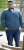 D555 ECCLES Cable Knitted Zip Through Sweater With Bonded Check Lining Denim Marl - Sweaters & hoodies - Sweaters & Hoodies Grote Maten Heren