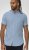 D555 Falmouth 1 Linen Mix Short Sleeve Shirt With Button Down Blue - Hemden - Overhemden Grote Maten Heren