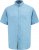 D555 Falmouth 1 Linen Mix Short Sleeve Shirt With Button Down Blue - Hemden - Overhemden Grote Maten Heren