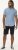 D555 Falmouth 1 Linen Mix Short Sleeve Shirt With Button Down Blue - Hemden - Overhemden Grote Maten Heren