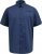 D555 Norwich Short Sleeve Micro AOP Shirt With Hidden Button Down Navy - Hemden - Overhemden Grote Maten Heren