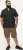 D555 Matlock Short Sleeve AOP Shirt With Hidden Button Down Black - Hemden - Overhemden Grote Maten Heren