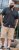 D555 Matlock Short Sleeve AOP Shirt With Hidden Button Down Black - Hemden - Overhemden Grote Maten Heren
