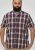 D555 Shields Button Down Collar Short Sleeve Shirt With Pocket Red Check - Hemden - Overhemden Grote Maten Heren