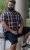 D555 Shields Button Down Collar Short Sleeve Shirt With Pocket Red Check - Hemden - Overhemden Grote Maten Heren