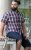 D555 Shields Button Down Collar Short Sleeve Shirt With Pocket Red Check - Hemden - Overhemden Grote Maten Heren