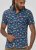 D555 Hartlepool Short Sleeve Vintage Car AOP Stretch Shirt Blue - Hemden - Overhemden Grote Maten Heren