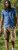 D555 Hartlepool Short Sleeve Vintage Car AOP Stretch Shirt Blue - Hemden - Overhemden Grote Maten Heren