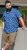 D555 Hartlepool Short Sleeve Vintage Car AOP Stretch Shirt Blue - Hemden - Overhemden Grote Maten Heren