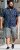 D555 Farnborough Short Sleeve Guitar AOP Shirt With Hidden Button Down Black - Hemden - Overhemden Grote Maten Heren