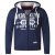 D555 Thurston Full Zip Hoodie Navy - Sweaters & hoodies - Sweaters & Hoodies Grote Maten Heren