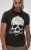 D555 Hucknall Skull Monochrome Printed Crew Neck T-shirt Washed Black - T-shirts - Grote Maten T-shirts Heren
