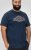 D555 Cheltenham Record With Reflection Printed T-shirt French Navy - T-shirts - Grote Maten T-shirts Heren