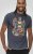 D555 Stockport Multi Coloured Guitar Printed T-Shirt Denim - T-shirts - Grote Maten T-shirts Heren