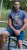 D555 Stockport Multi Coloured Guitar Printed T-Shirt Denim - T-shirts - Grote Maten T-shirts Heren