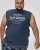 D555 Havant San Diego Printed Sleeveless T-Shirt French Navy - T-shirts - Grote Maten T-shirts Heren